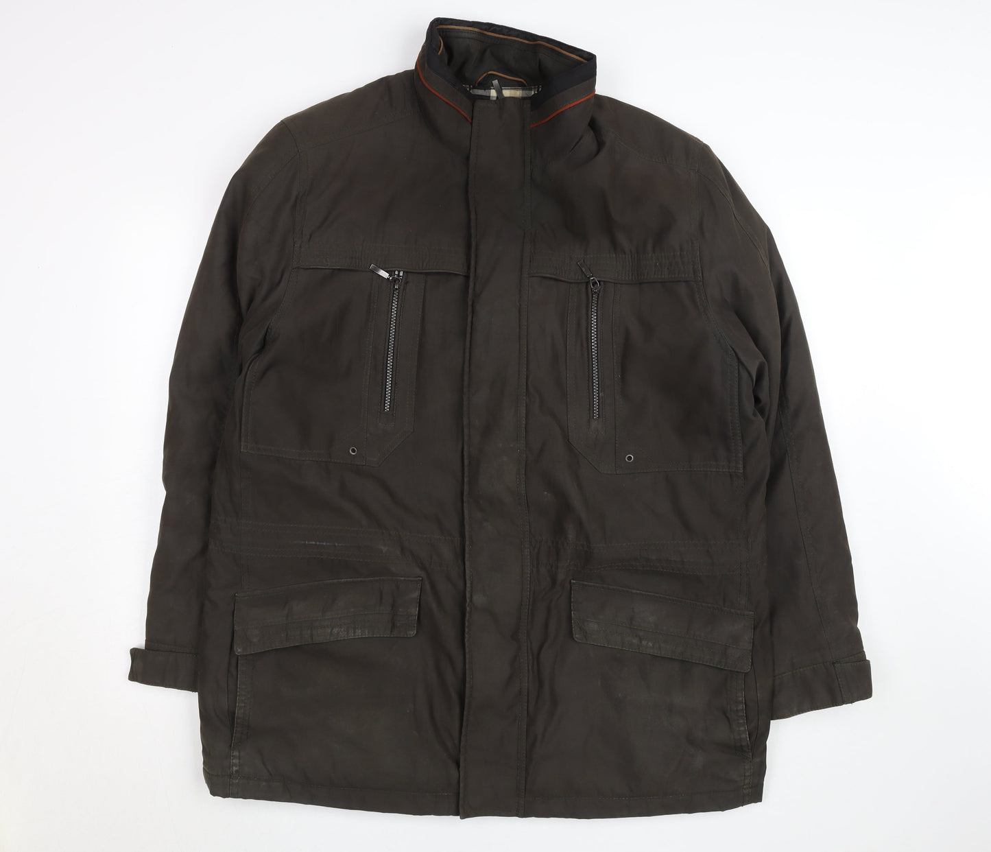 Mens UK Size L Cabano Brown Parka Coat