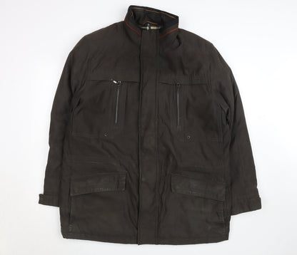Mens UK Size L Cabano Brown Parka Coat