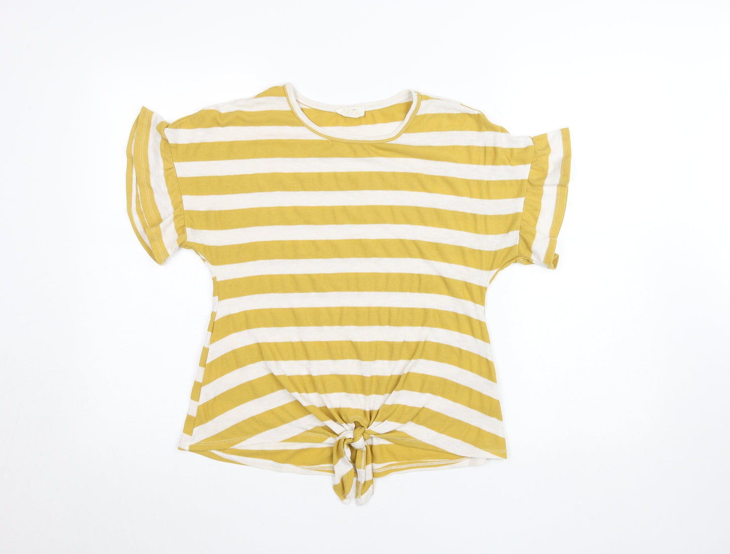Womens UK Size S Melloday Yellow Basic T-Shirt