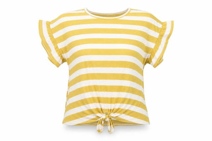 Womens UK Size S Melloday Yellow Basic T-Shirt