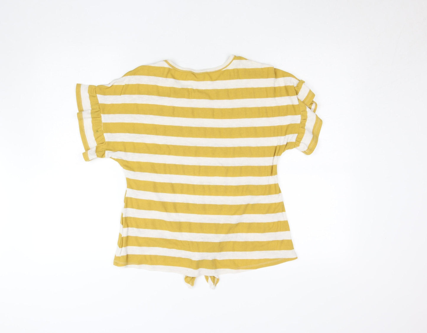 Womens UK Size S Melloday Yellow Basic T-Shirt