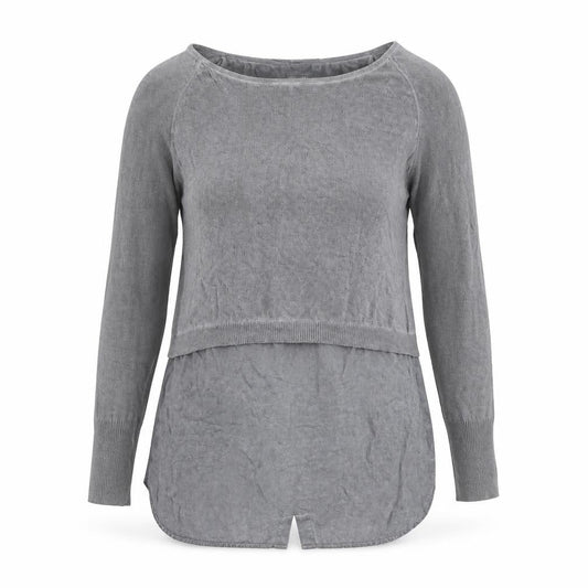 Womens UK Size 10 Mint Velvet Grey Tunic Blouse