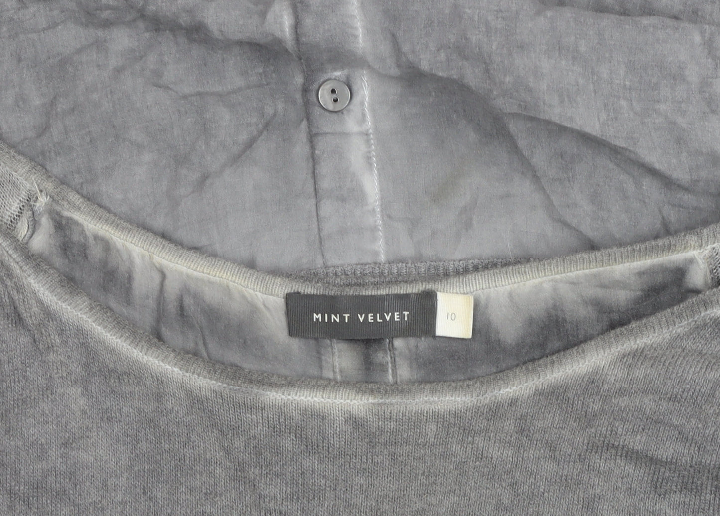 Womens UK Size 10 Mint Velvet Grey Tunic Blouse