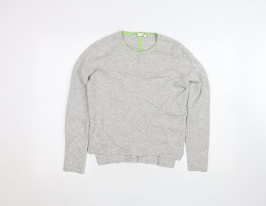 Duffy Women's Grey Cashmere Blend Crew Neck Jumper Size S