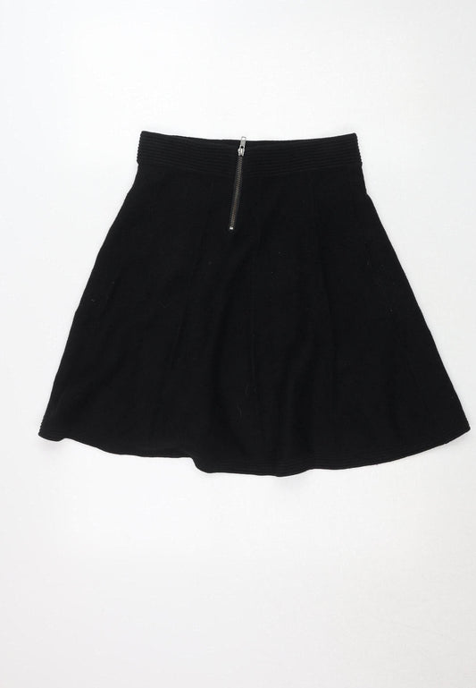 Cynthia Rowley Womens Black A-Line Knit Short Skirt Size S