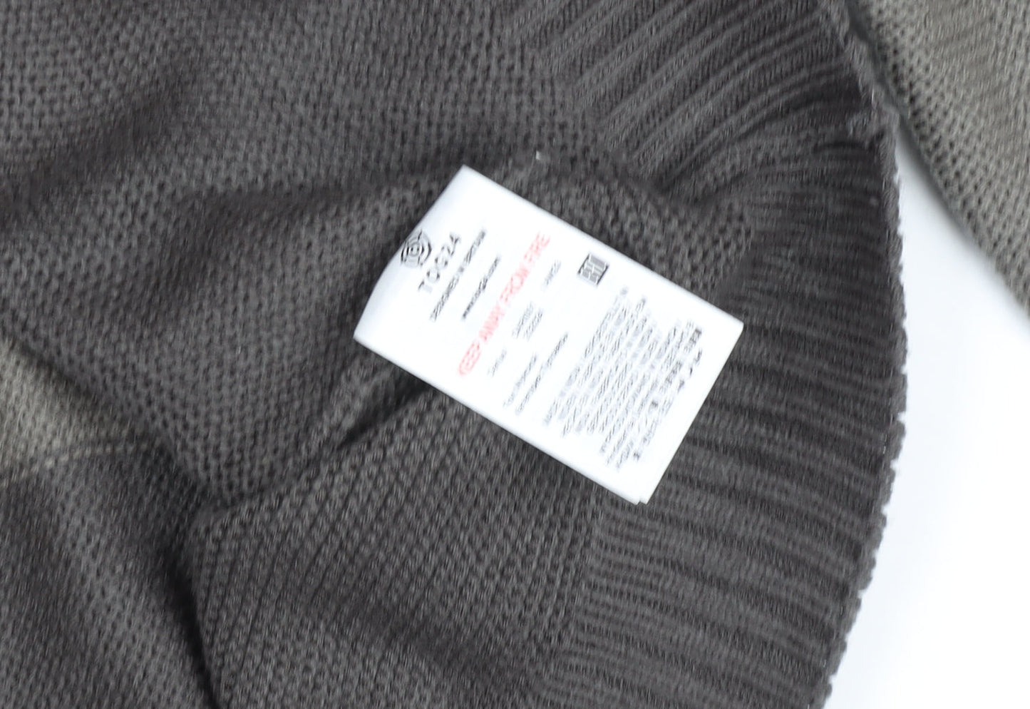 TOG24 Men's Grey XL Cotton Crew Neck Striped Jumper