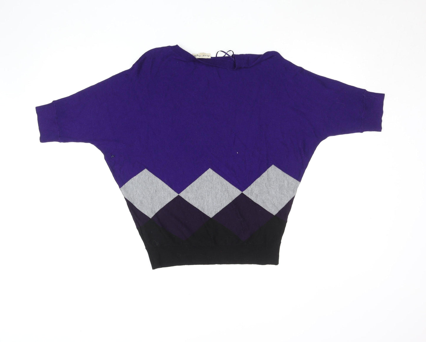 Womens UK Size XS Phase Eight Purple Cropped Blouse
