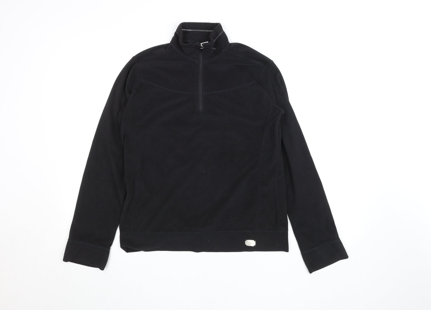 Champion Womens Black Easy Fit Fleece Quarter Zip Top M