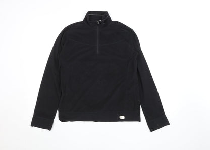 Champion Womens Black Easy Fit Fleece Quarter Zip Top M