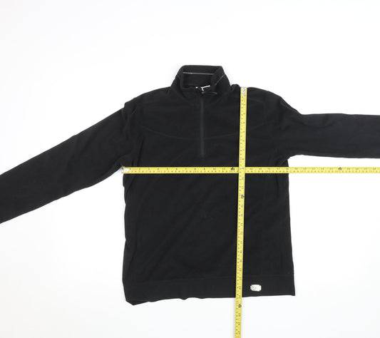 Champion Womens Black Easy Fit Fleece Quarter Zip Top M