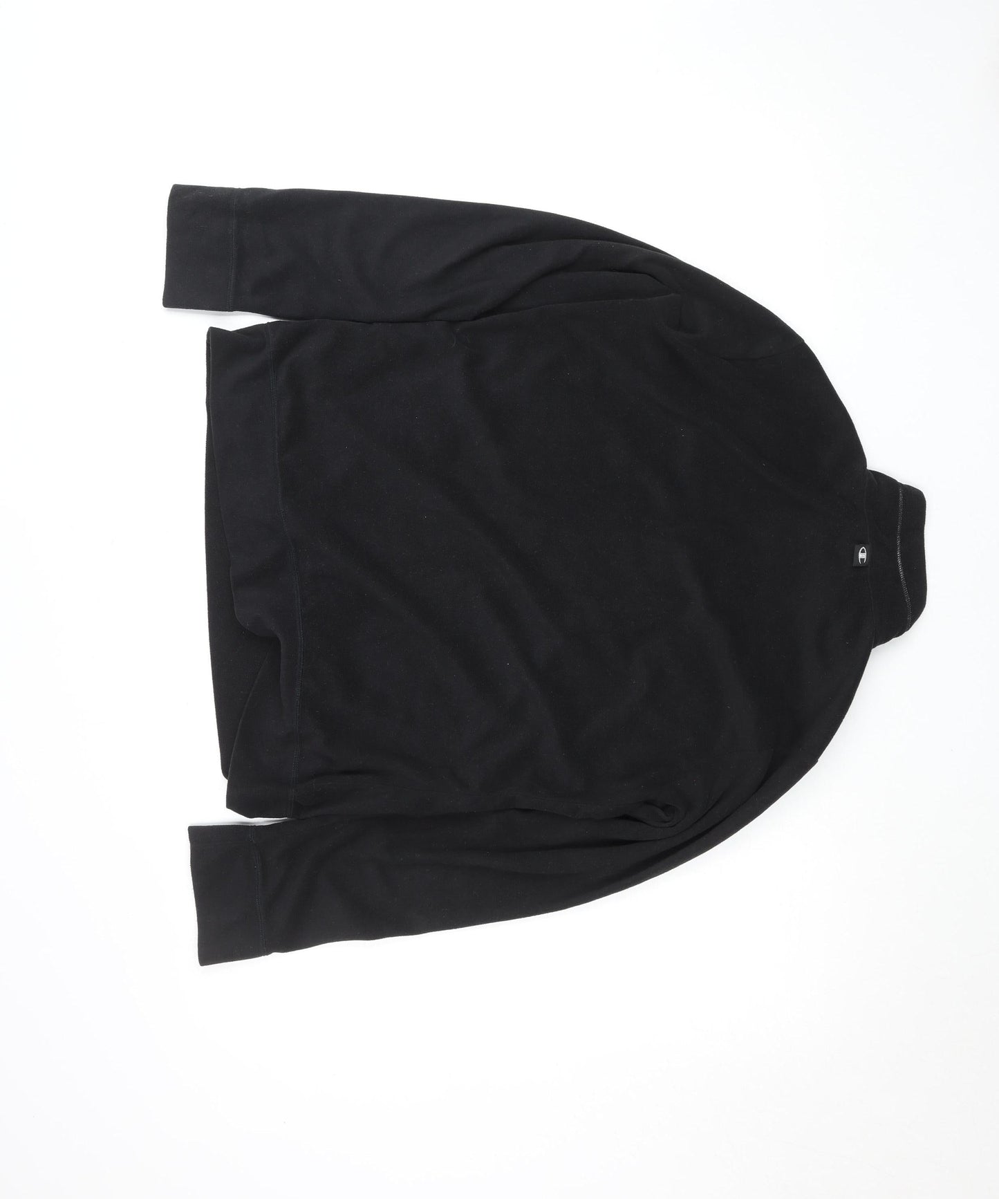 Champion Womens Black Easy Fit Fleece Quarter Zip Top M