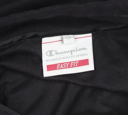 Champion Womens Black Easy Fit Fleece Quarter Zip Top M