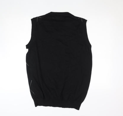 PING Collection Men's Black Argyle Cotton Golf Vest M