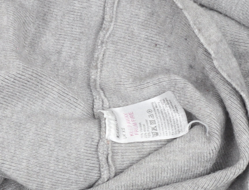 Womens UK Size XS Karen Millen Grey Pullover Jumper