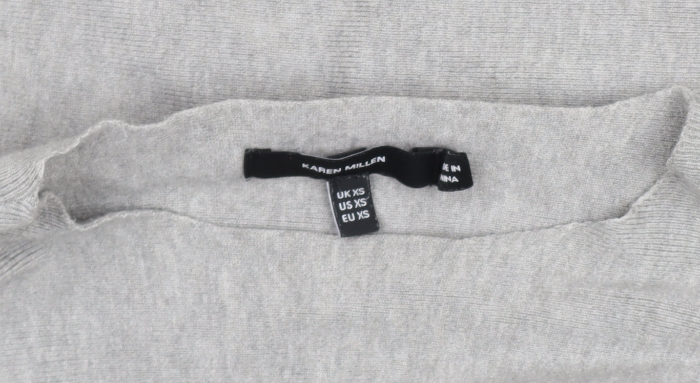 Womens UK Size XS Karen Millen Grey Pullover Jumper