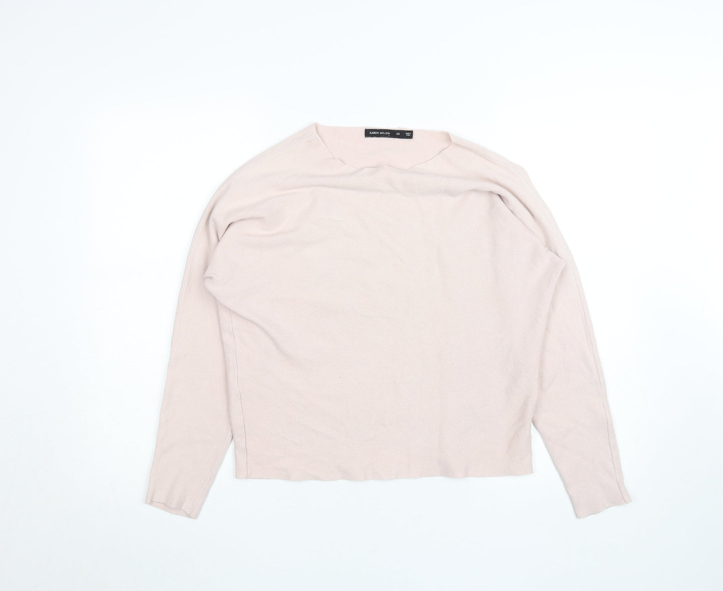 Karen Millen Women’s Beige Crew Neck XS Long Sleeve Pullover Jumper