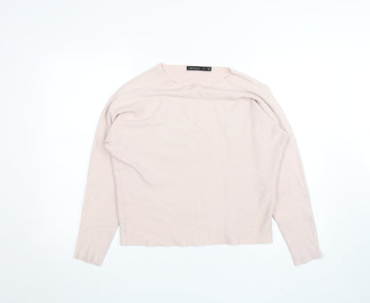 Karen Millen Women’s Beige Crew Neck XS Long Sleeve Pullover Jumper