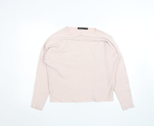 Karen Millen Women’s Beige Crew Neck XS Long Sleeve Pullover Jumper