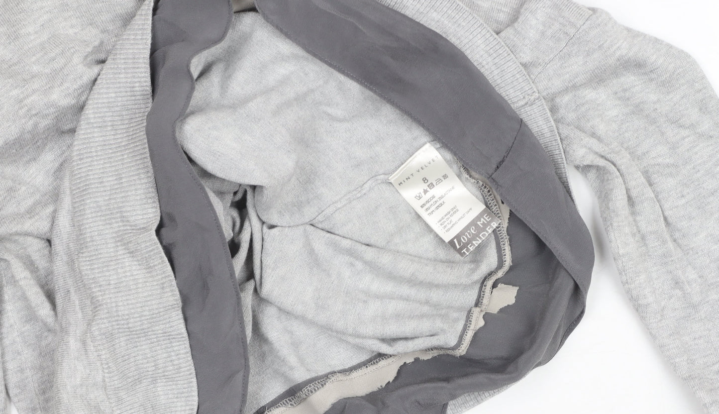 Womens UK Size 8 Mint Velvet Grey Basic Blouse
