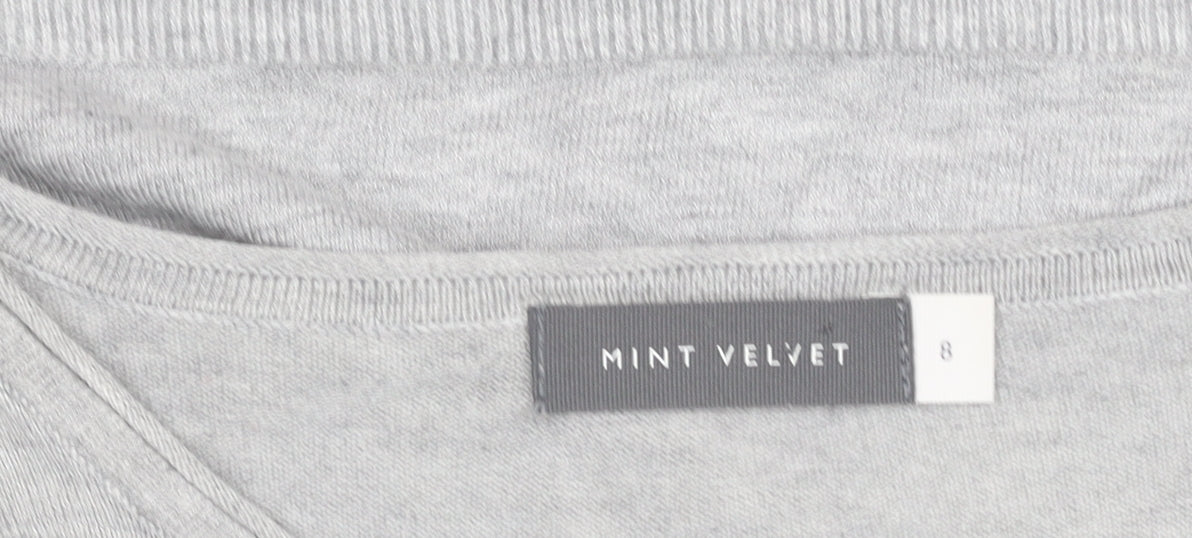 Womens UK Size 8 Mint Velvet Grey Basic Blouse