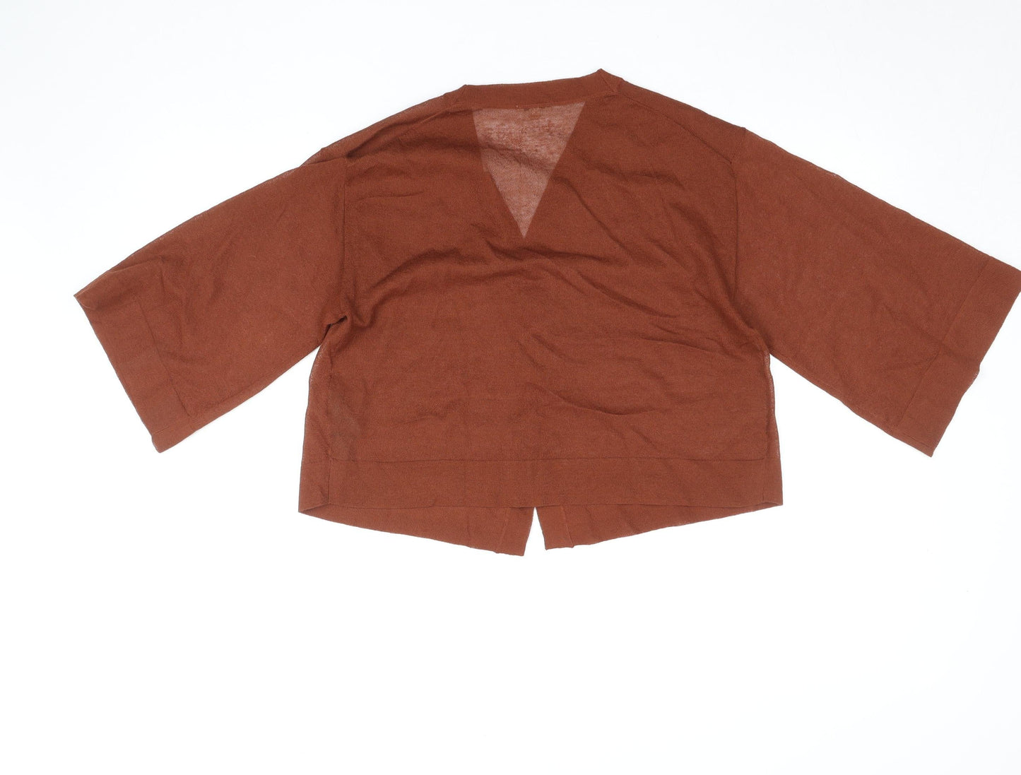 Womens UK Size XS Jigsaw Brown Kimono Button-Up