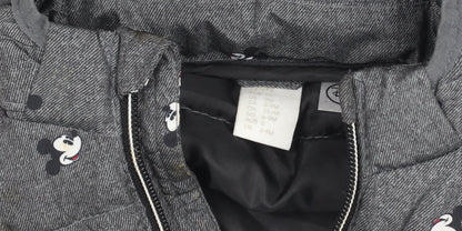 Disney Unisex Baby Grey Mickey Mouse Puffer Jacket 6-9 Months Hooded