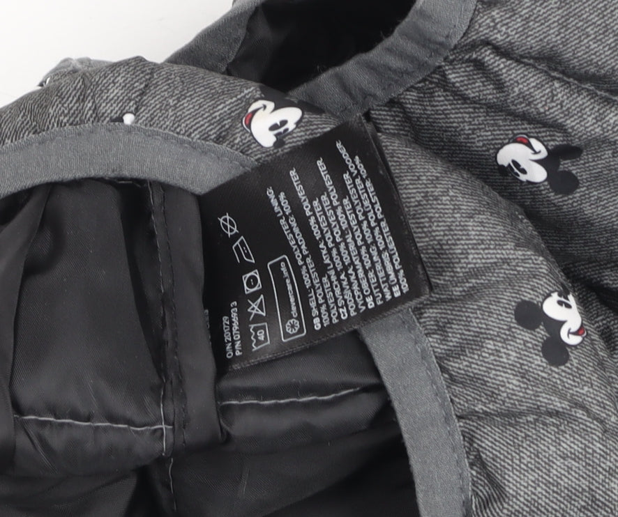 Disney Unisex Baby Grey Mickey Mouse Puffer Jacket 6-9 Months Hooded