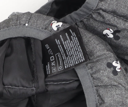 Disney Unisex Baby Grey Mickey Mouse Puffer Jacket 6-9 Months Hooded