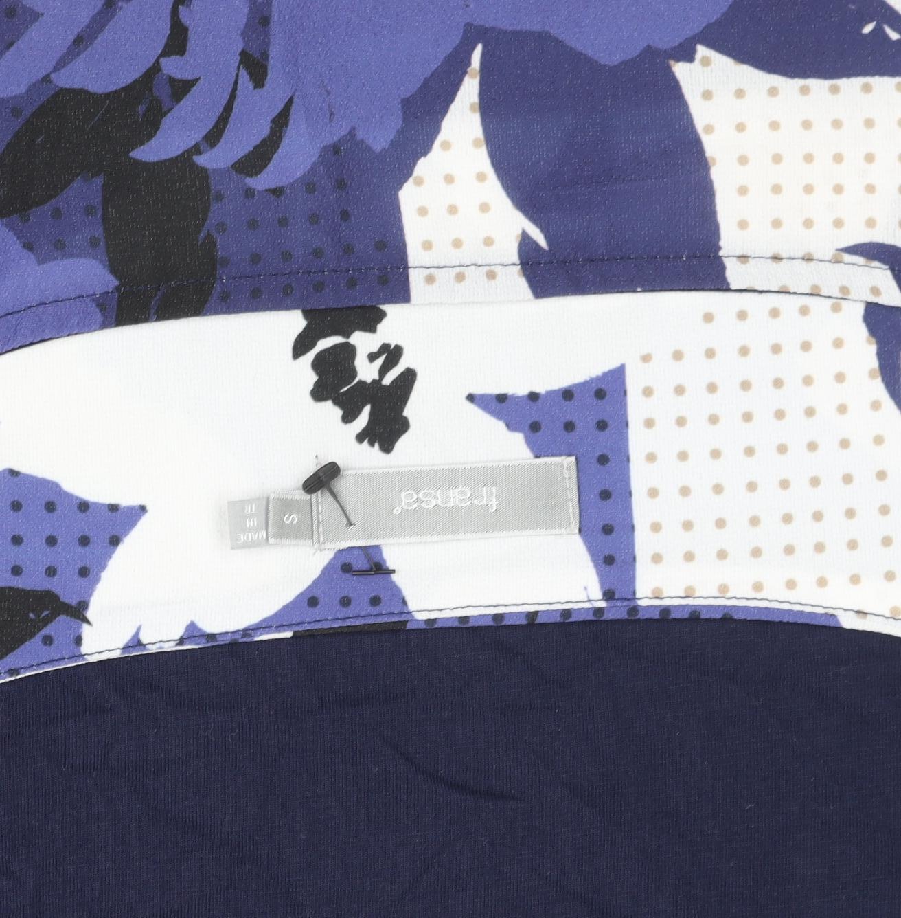 Womens UK Size S Fransa Blue Basic T-Shirt