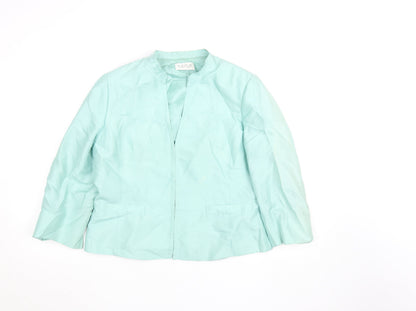 Womens UK Size 16 Platinum Green Basic Jacket