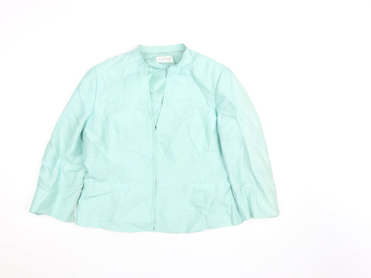 Womens UK Size 16 Platinum Green Basic Jacket