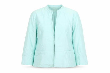 Womens UK Size 16 Platinum Green Basic Jacket