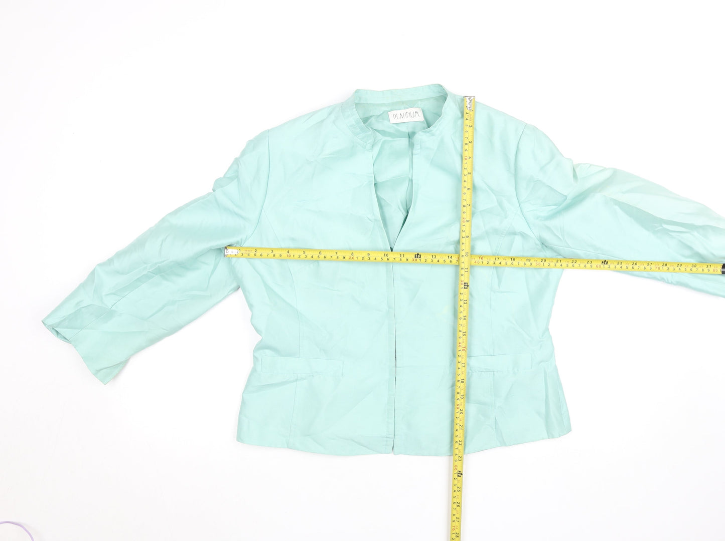 Womens UK Size 16 Platinum Green Basic Jacket