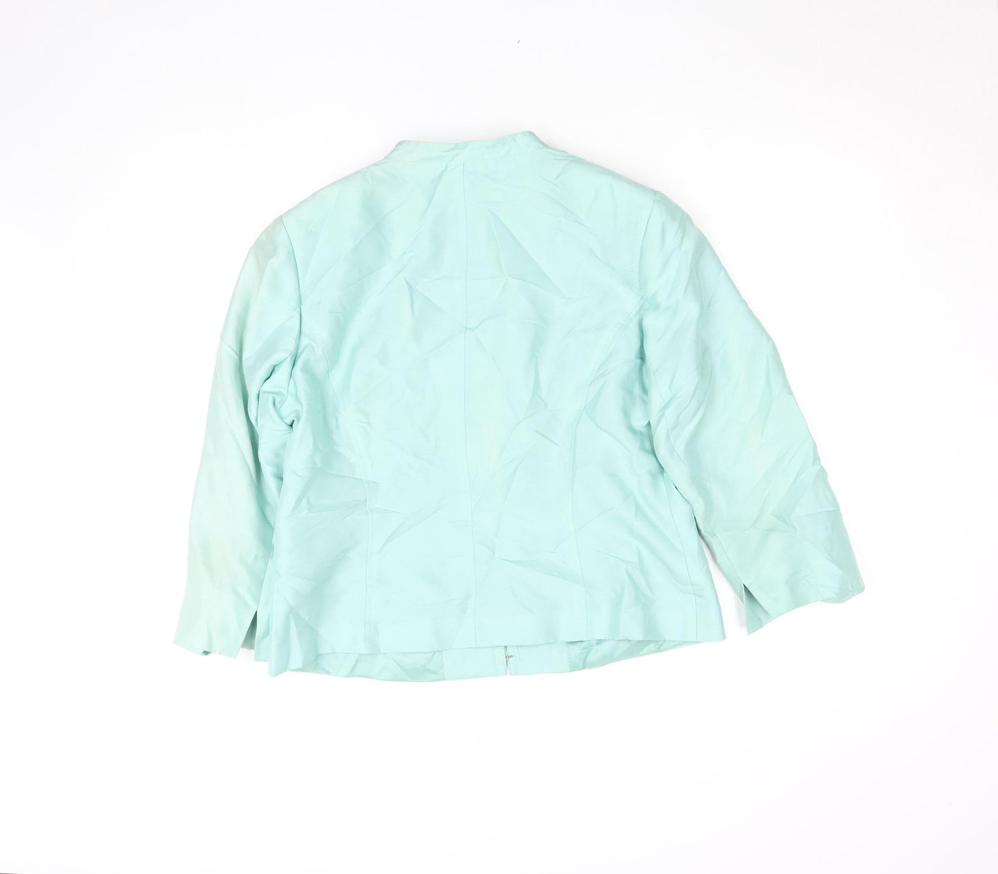 Womens UK Size 16 Platinum Green Basic Jacket