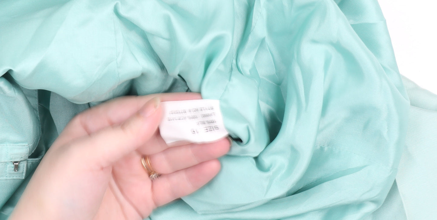 Womens UK Size 16 Platinum Green Basic Jacket
