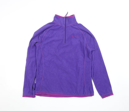 Mountain Warehouse Womens Purple Fleece 1/4 Zip Active Jacket Size 14