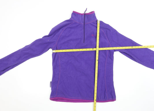 Mountain Warehouse Womens Purple Fleece 1/4 Zip Active Jacket Size 14
