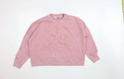 Womens UK Size L Marks and Spencer Pink Pullover Sweatshirt