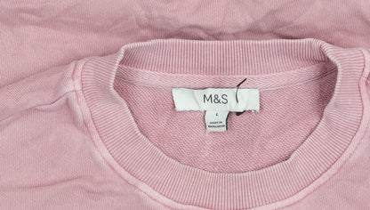 Womens UK Size L Marks and Spencer Pink Pullover Sweatshirt