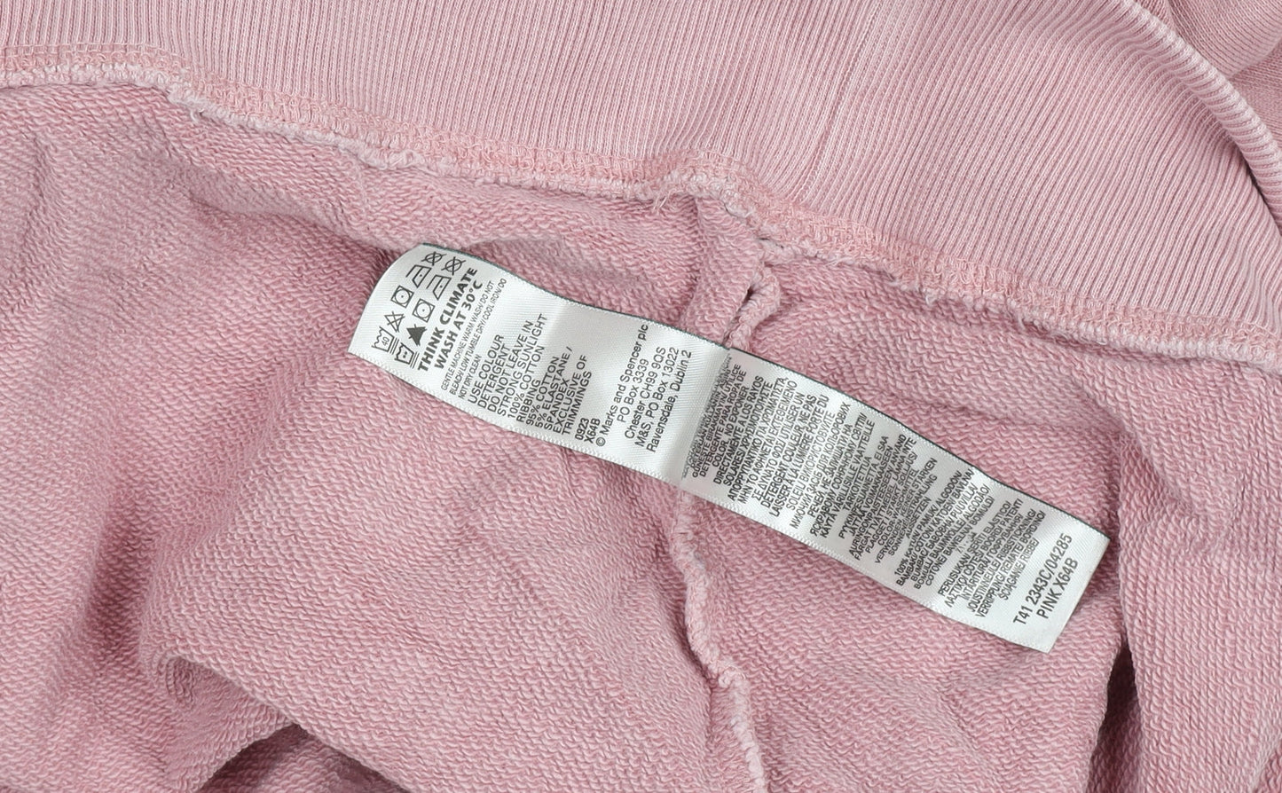 Womens UK Size L Marks and Spencer Pink Pullover Sweatshirt