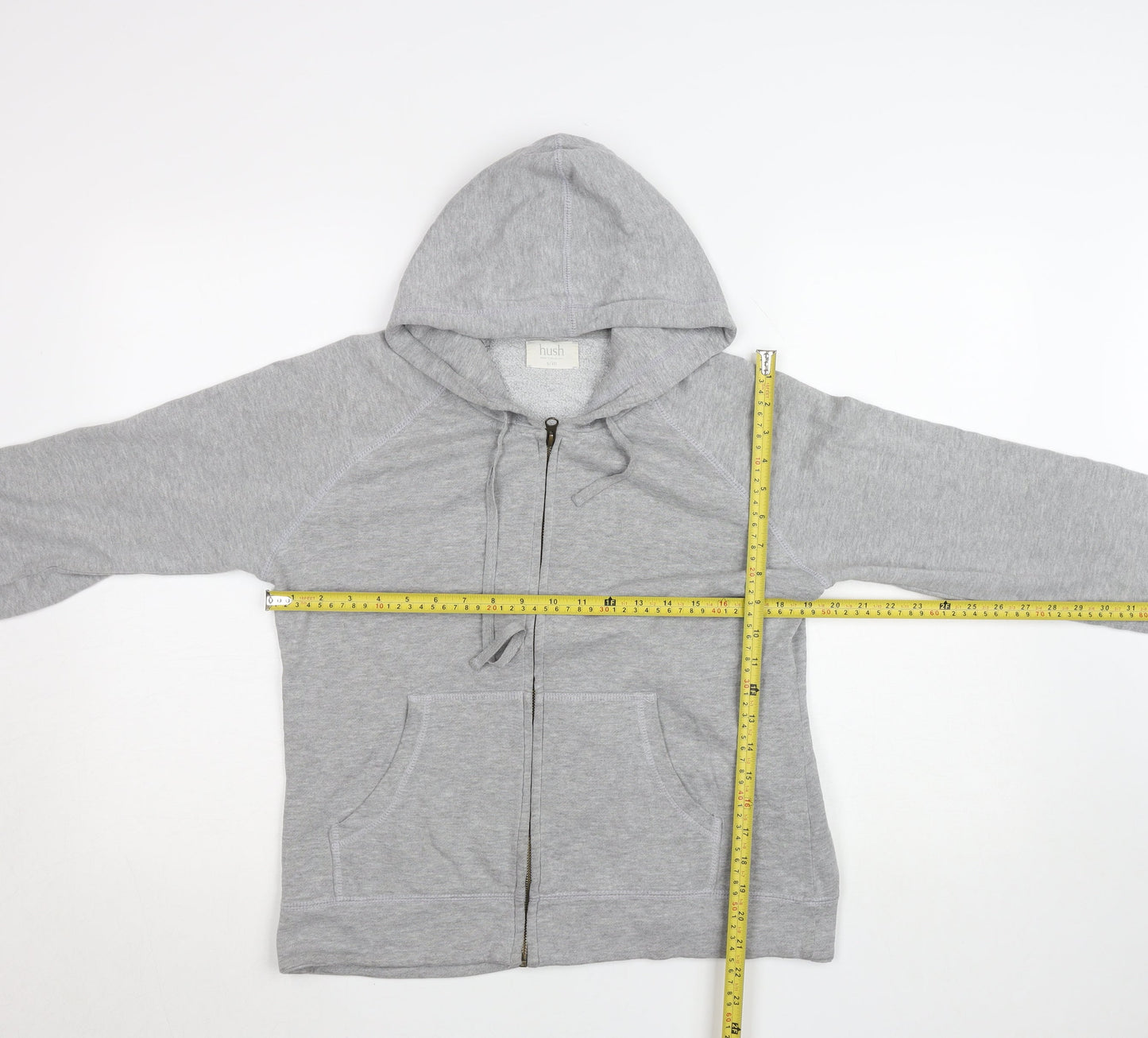 Womens UK Size S/M Hush Grey Full Zip Hoodie