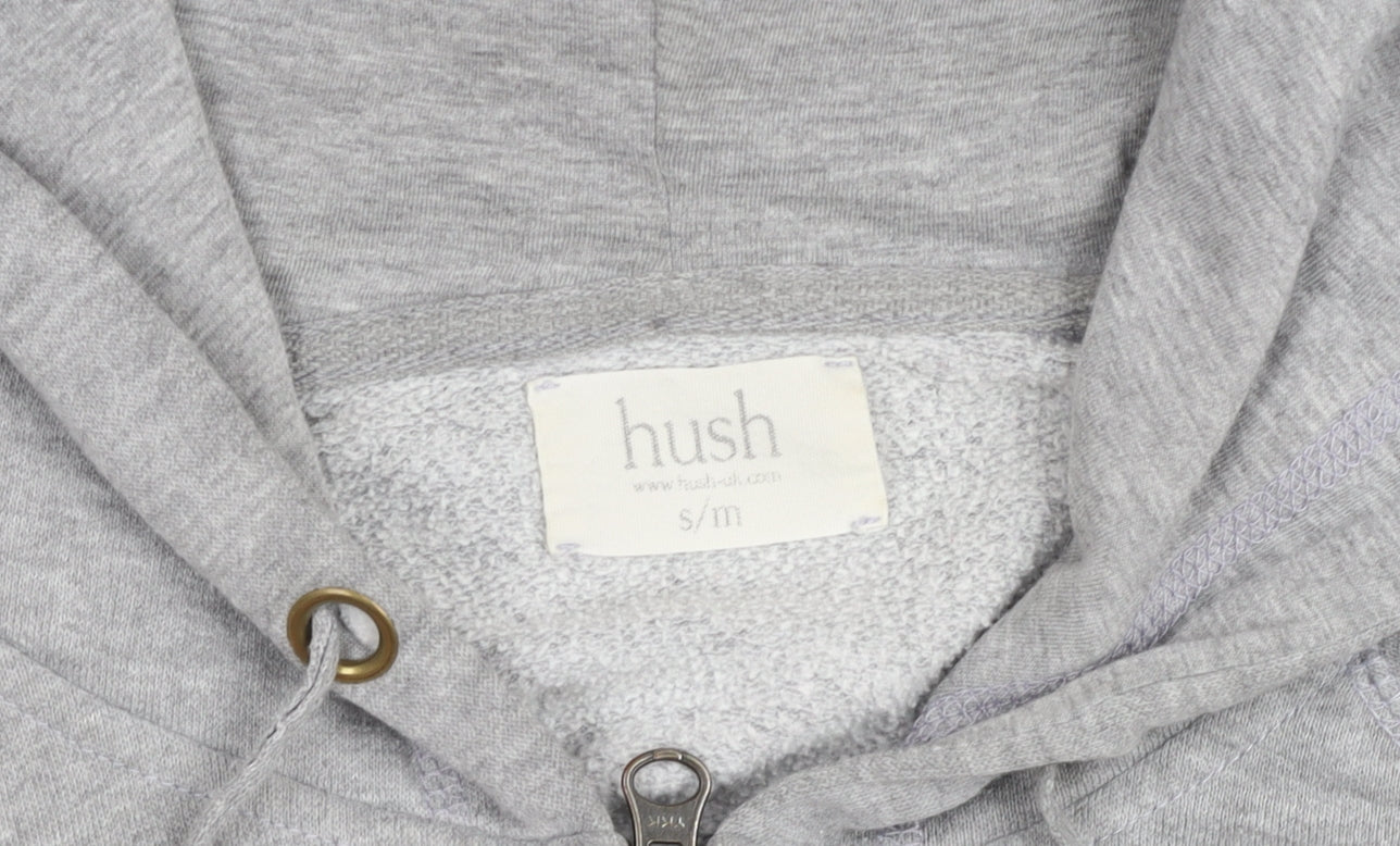 Womens UK Size S/M Hush Grey Full Zip Hoodie