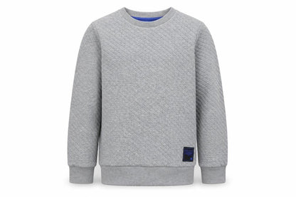 F&F Boys Grey Quilted Crew Neck Pullover Sweatshirt 11-12 Years