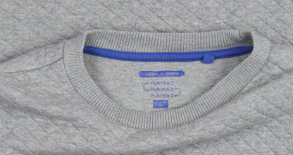 F&F Boys Grey Quilted Crew Neck Pullover Sweatshirt 11-12 Years