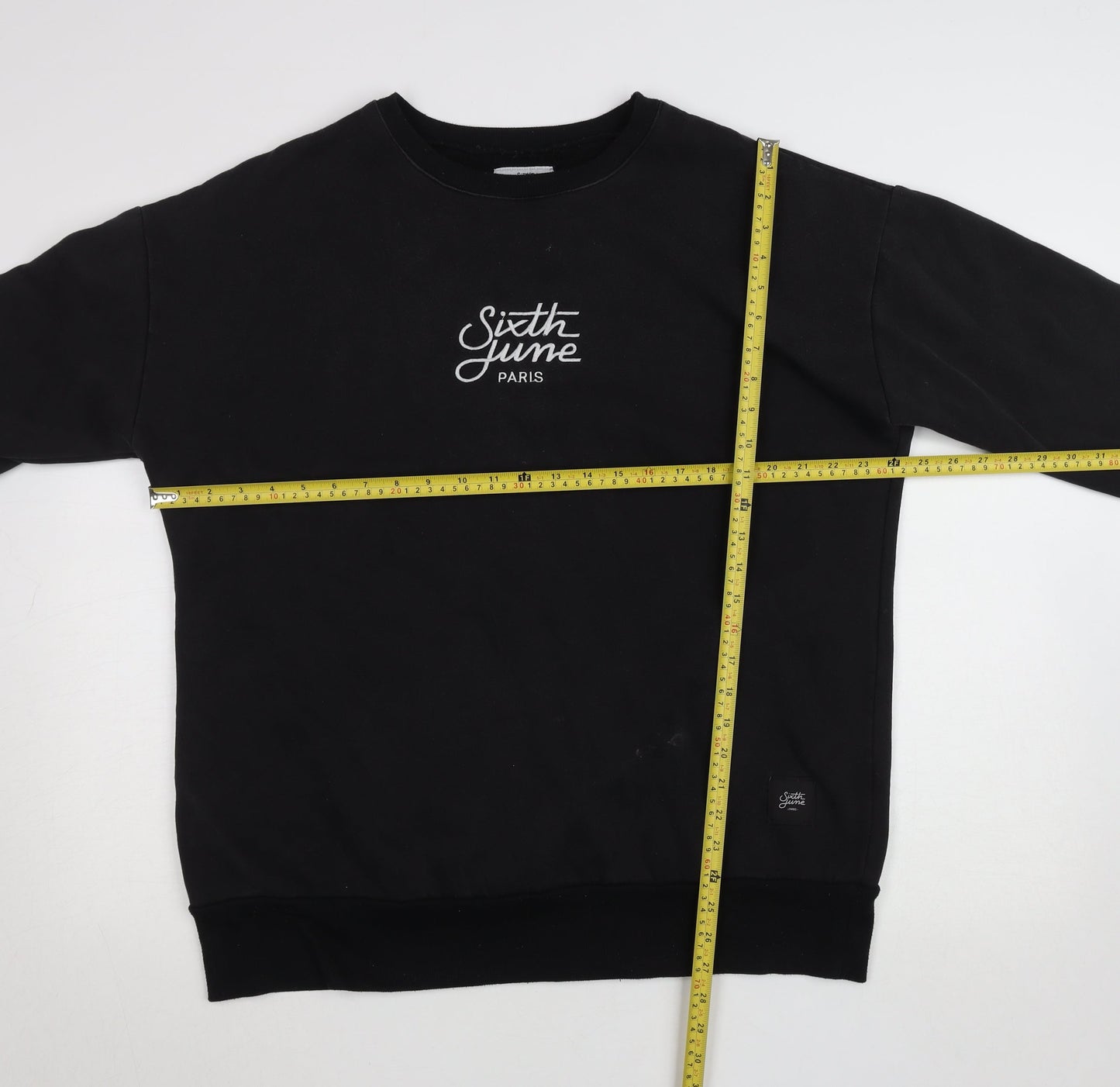 Unisex Adults UK Size XL Sixth June Black Pullover Sweatshirt