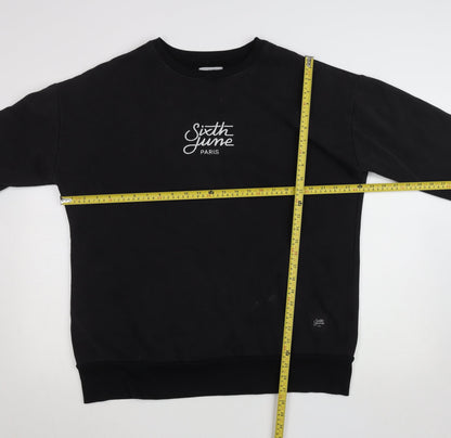 Unisex Adults UK Size XL Sixth June Black Pullover Sweatshirt