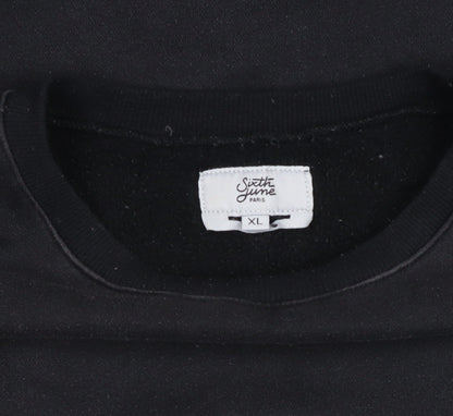 Unisex Adults UK Size XL Sixth June Black Pullover Sweatshirt