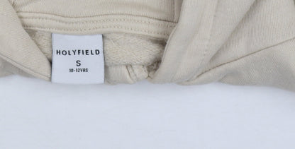 Girls UK Size 10-12 Years HOLYFIELD Beige Full Zip Hoodie