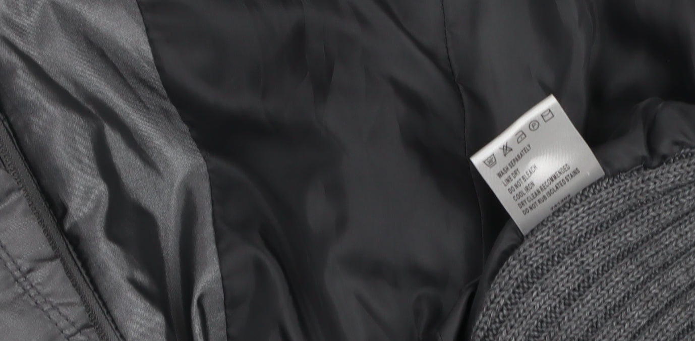 Dash Womens Grey Quilted Padded Sleeveless Waistcoat Size 12