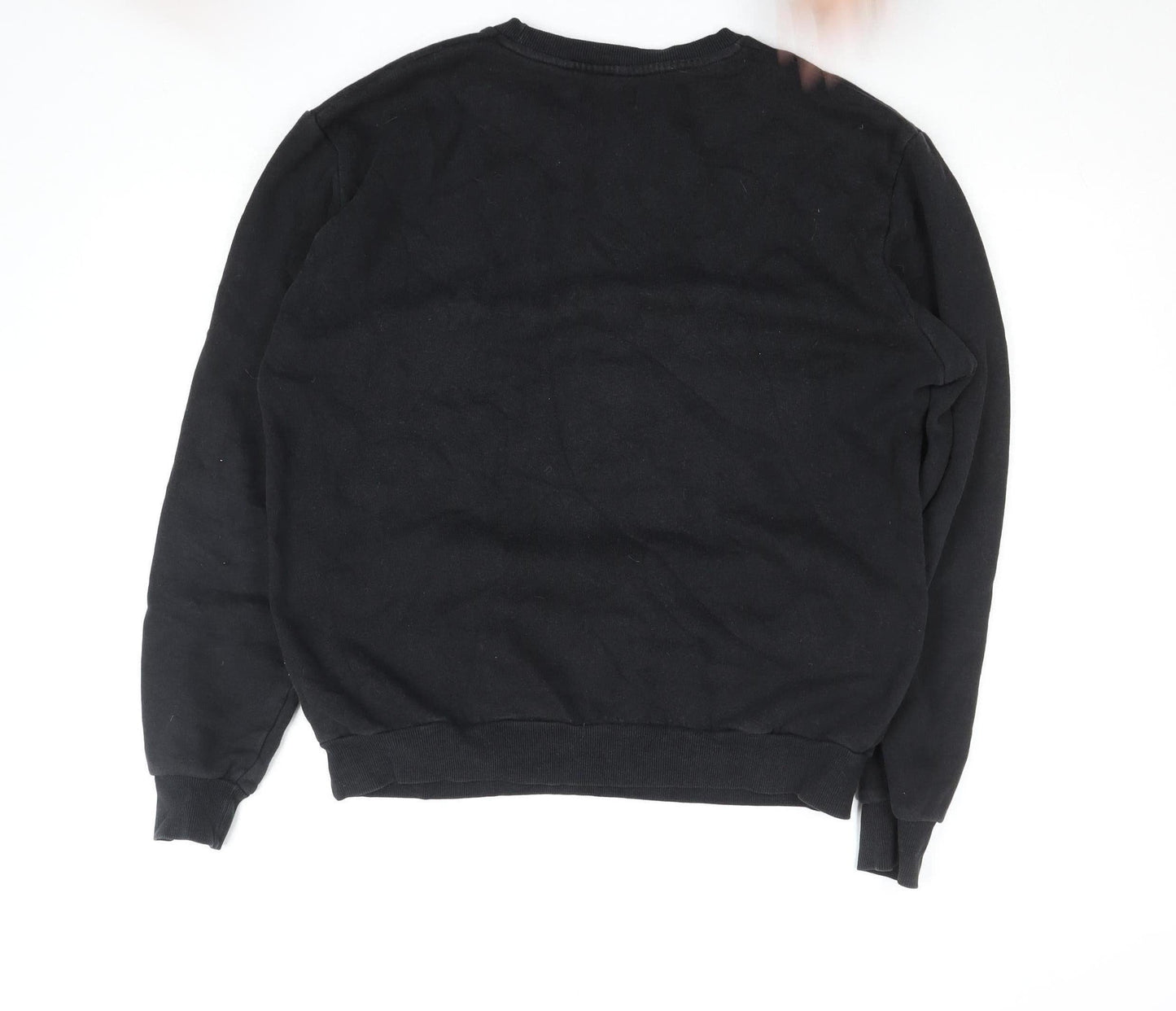 Zara Man Black Skull Graphic Sweatshirt Men’s L Pullover Crew Neck